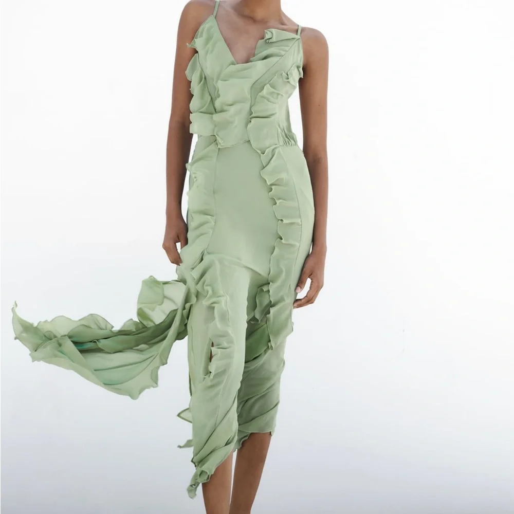 Zara Ruffled Dress - Picture 1 of 5